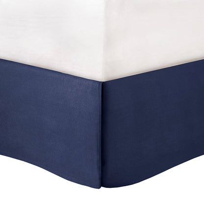 7 Piece Cotton Printed Comforter Set Indigo King by HouseOfZazla white top navy sides on Tampa Home & Garden Store