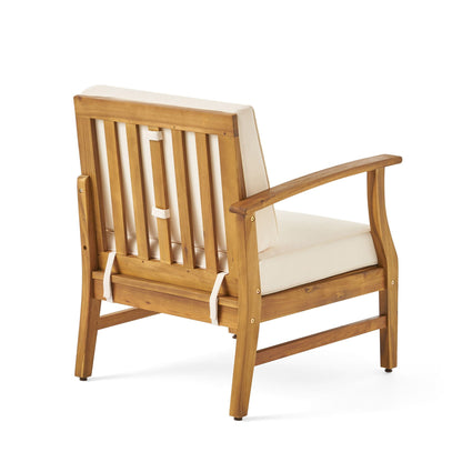 the Perla Acacia Wood Patio Armchair for Outdoors