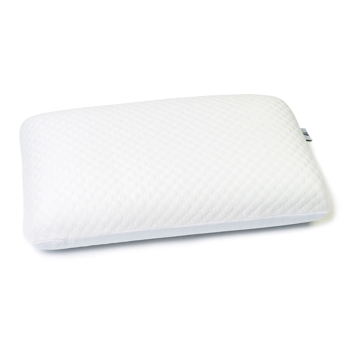 HouseOfZazla Gel Memory Foam Cooling Bed Pillow with phase-change technology white quilted cover on Tampa Home & Garden Store
