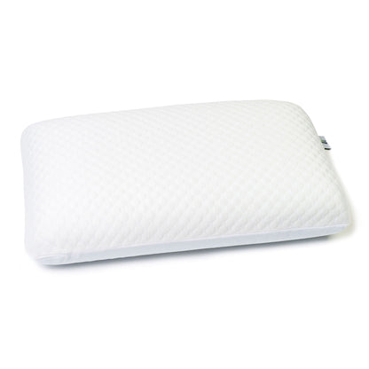 HouseOfZazla Gel Memory Foam Cooling Bed Pillow with phase-change technology white quilted cover on Tampa Home & Garden Store