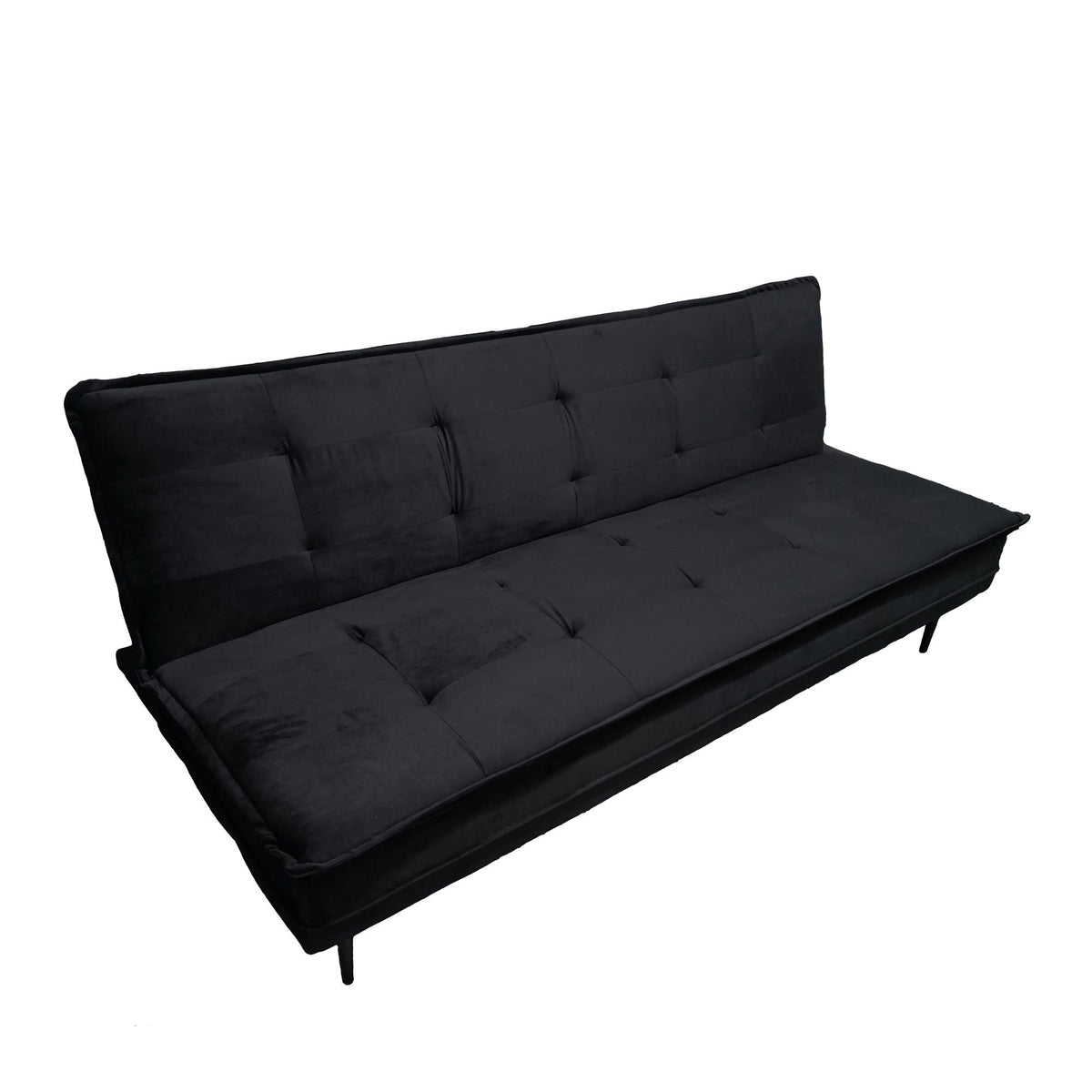Gyuri Velvet Sofa and Black Upholstered Bed