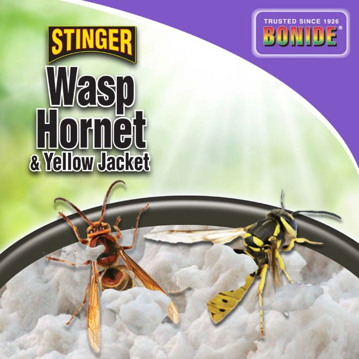 Bonide Stinger Wasp Hornet Foam packaging with logo and wasp/yellow jacket artwork on foam on Tampa Home & Garden Store