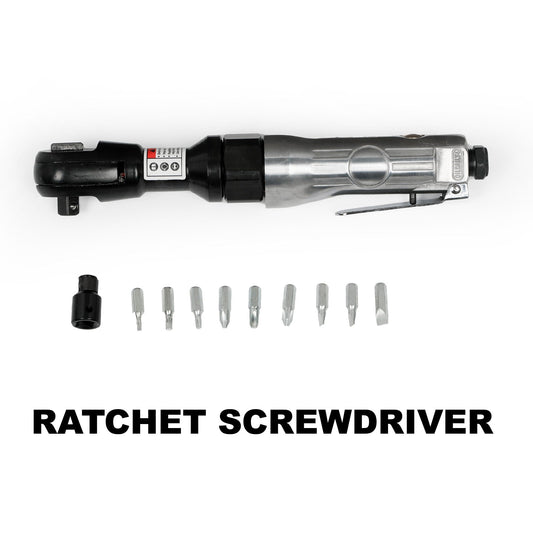 Air ratchet screwdriver 71-piece kit in black and silver with assorted driver bits HouseOfZazla on Tampa Home & Garden Store