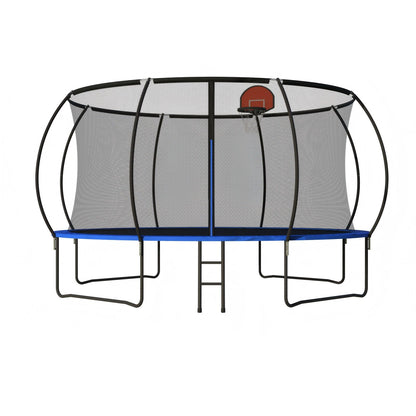 14 Ft Outdoor Trampoline with Basketball Hoop