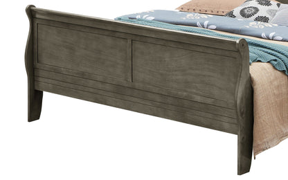 Panel Sleigh Bed weathered gray wood by HouseOfZazla from Sleigh Beds & Bed Frames on Tampa Home & Garden Store