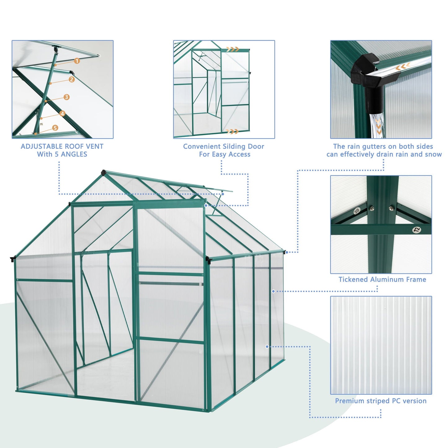 Outdoor Polycarbonate House and Raised Metal Base