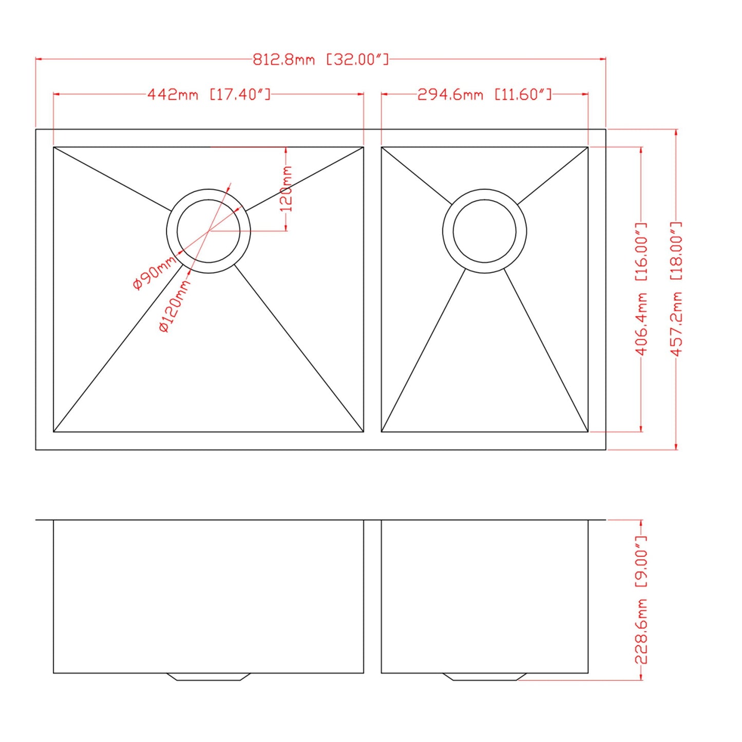 Modern Double Bowl Undermount Sink And Steel