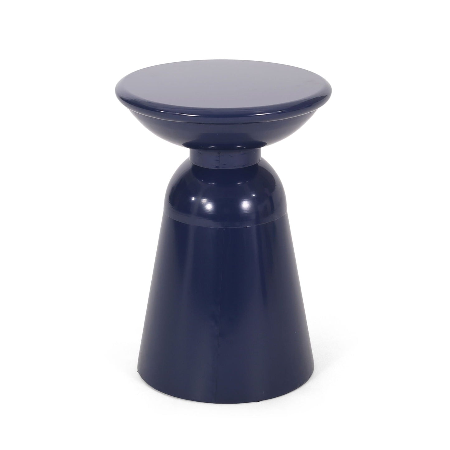 Serenita Outdoor Side Tables navy blue glossy flared design on Tampa Home & Garden Store