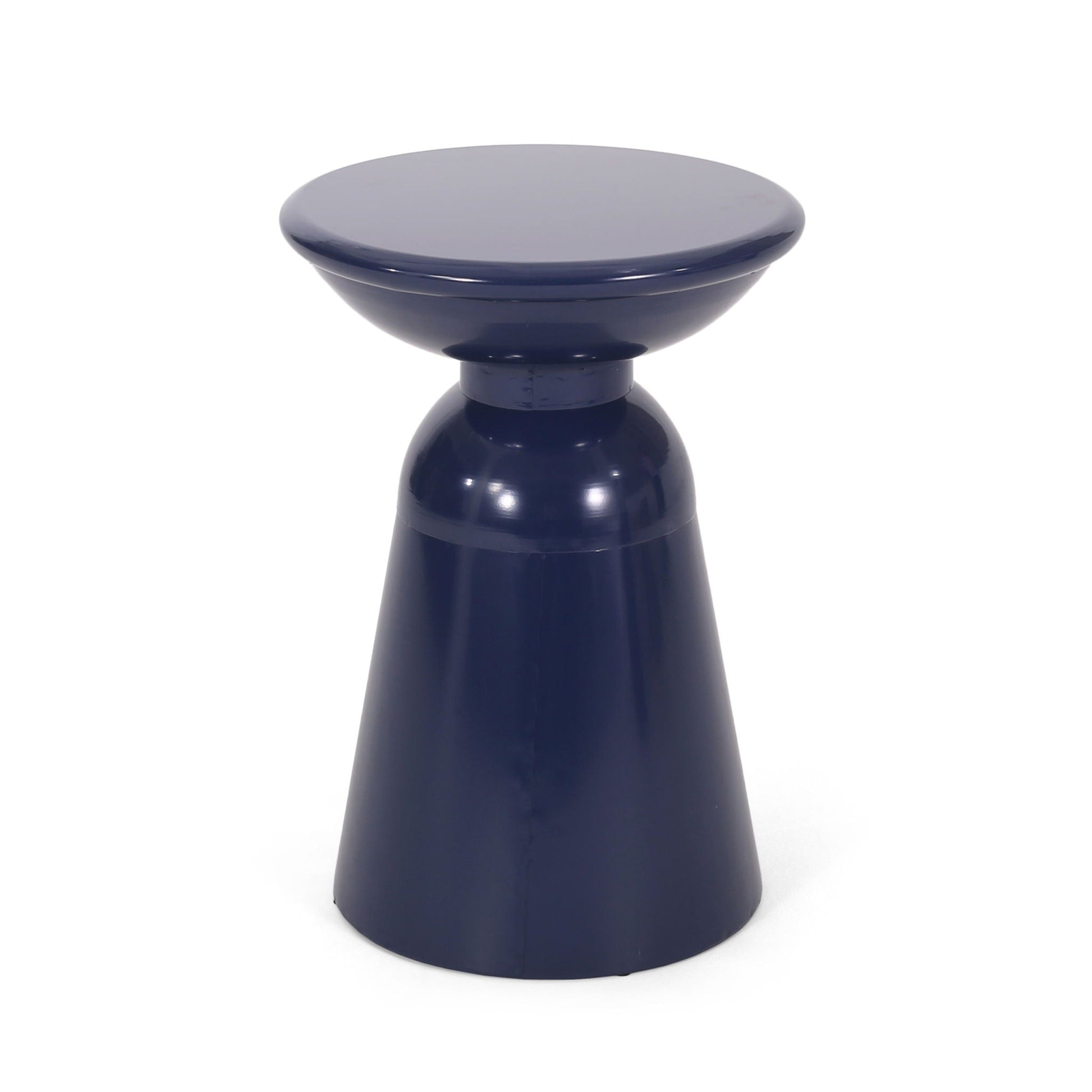 Serenita Outdoor Side Tables navy blue glossy flared design on Tampa Home & Garden Store