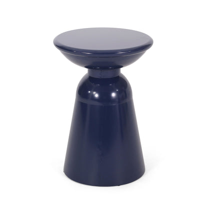 Serenita Outdoor Side Tables navy blue glossy flared design on Tampa Home & Garden Store