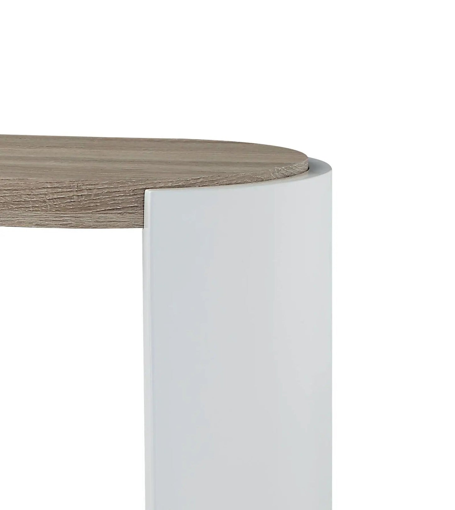 Zoma sofa table with oak top and white base Unique Piece Furniture on Tampa Home & Garden Store