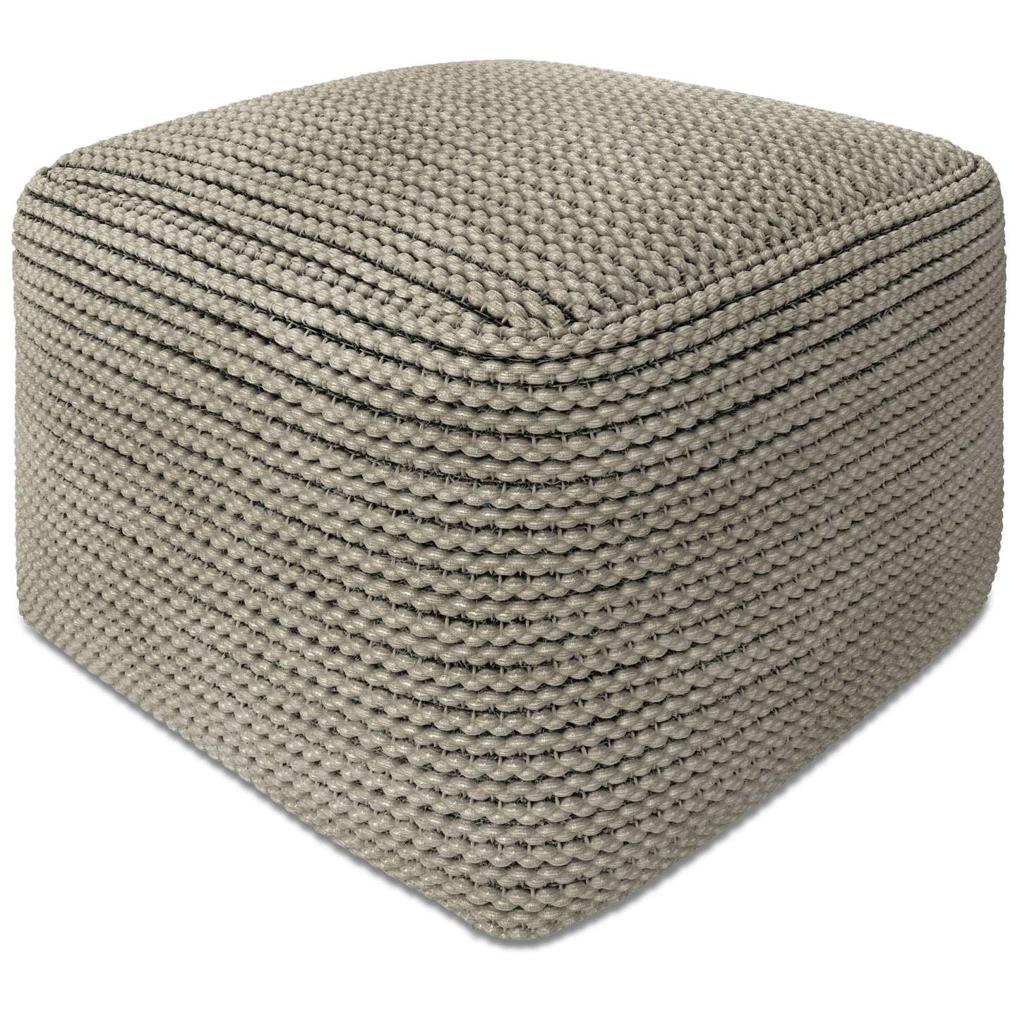 Eastmont Soft Cream Indoor and Outdoor Pouf