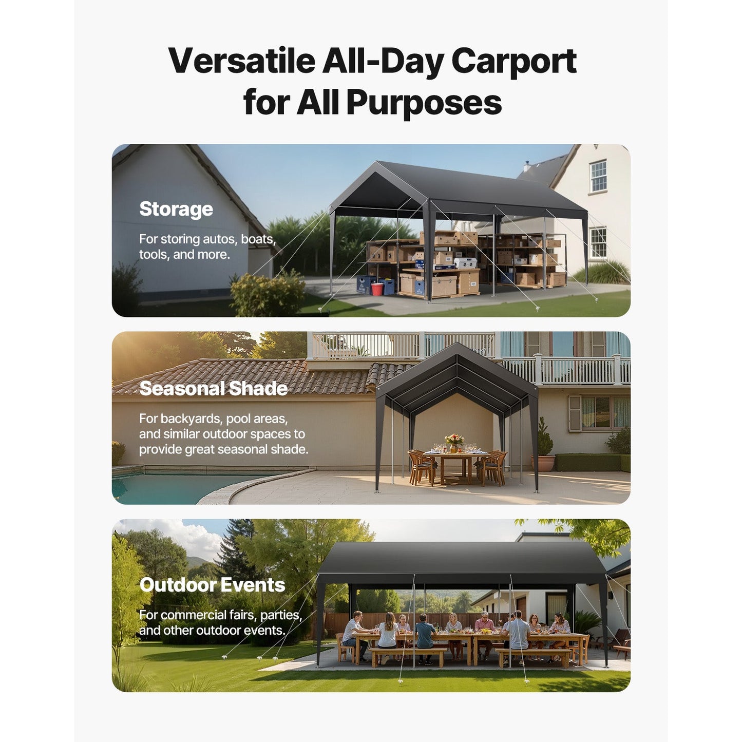 Heavy Duty 10x20 Portable Garage and Tent