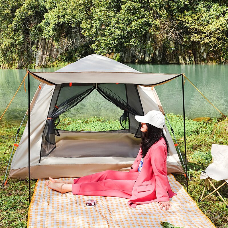 Fully automatic beach camping tent by My Store, rainproof multi shelter with mesh doors on Tampa Home & Garden Store