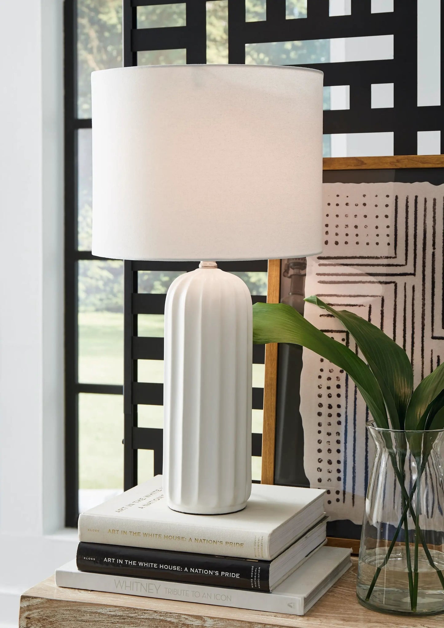 Clarkland Ceramic Table Lamp Set of Two White