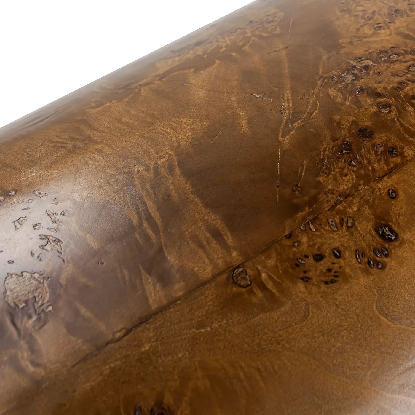 Nebula Accent Oval Pillar Side Table top in burl wood finish by Unique Piece Furniture on Tampa Home & Garden Store
