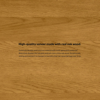 Rectangular dining table in light or dark brown oak veneer on Tampa Home & Garden Store