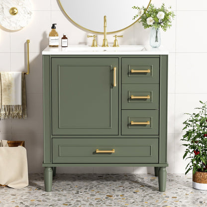 Traditional Bathroom Vanity With Soft Close Doors