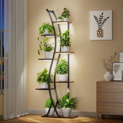 63-inch Tall Modern 6-Shelf Indoor Plant Stand Shelving Unit - Tampa Home & Garden Store