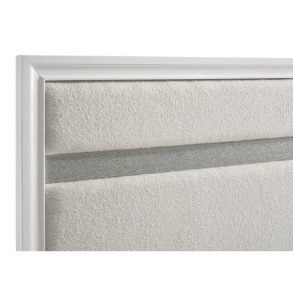Annie Upholstered Panel Bed and Glitter Stripe