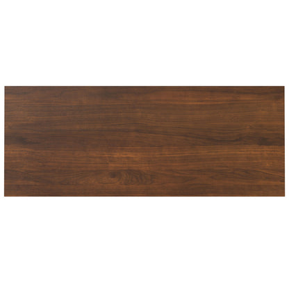 Handcrafted Acacia Desk And Drawer Storage dark brown wood grain desk surface on Tampa Home & Garden Store