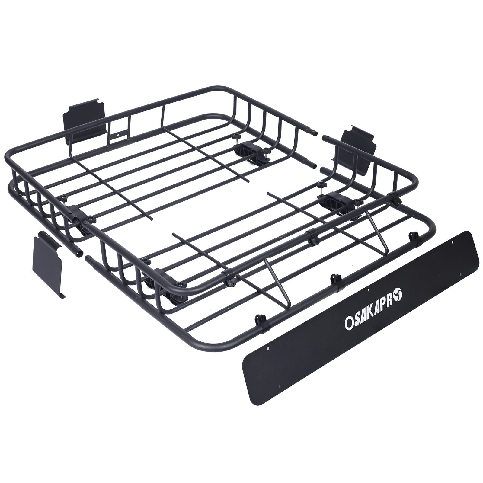 Motoring Rooftop Cargo Basket steel universal fit roof rack with side panels OsakaPros on Tampa Home & Garden Store