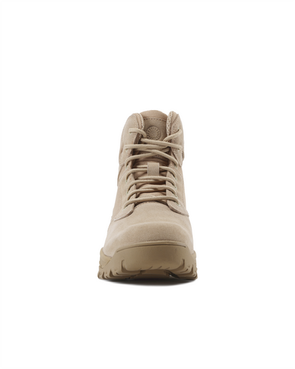Kiwi Rugged Sand Suede Mid-Cut 6" Composite Toe Zipped Water Resistant Tactical Boots [R68000]