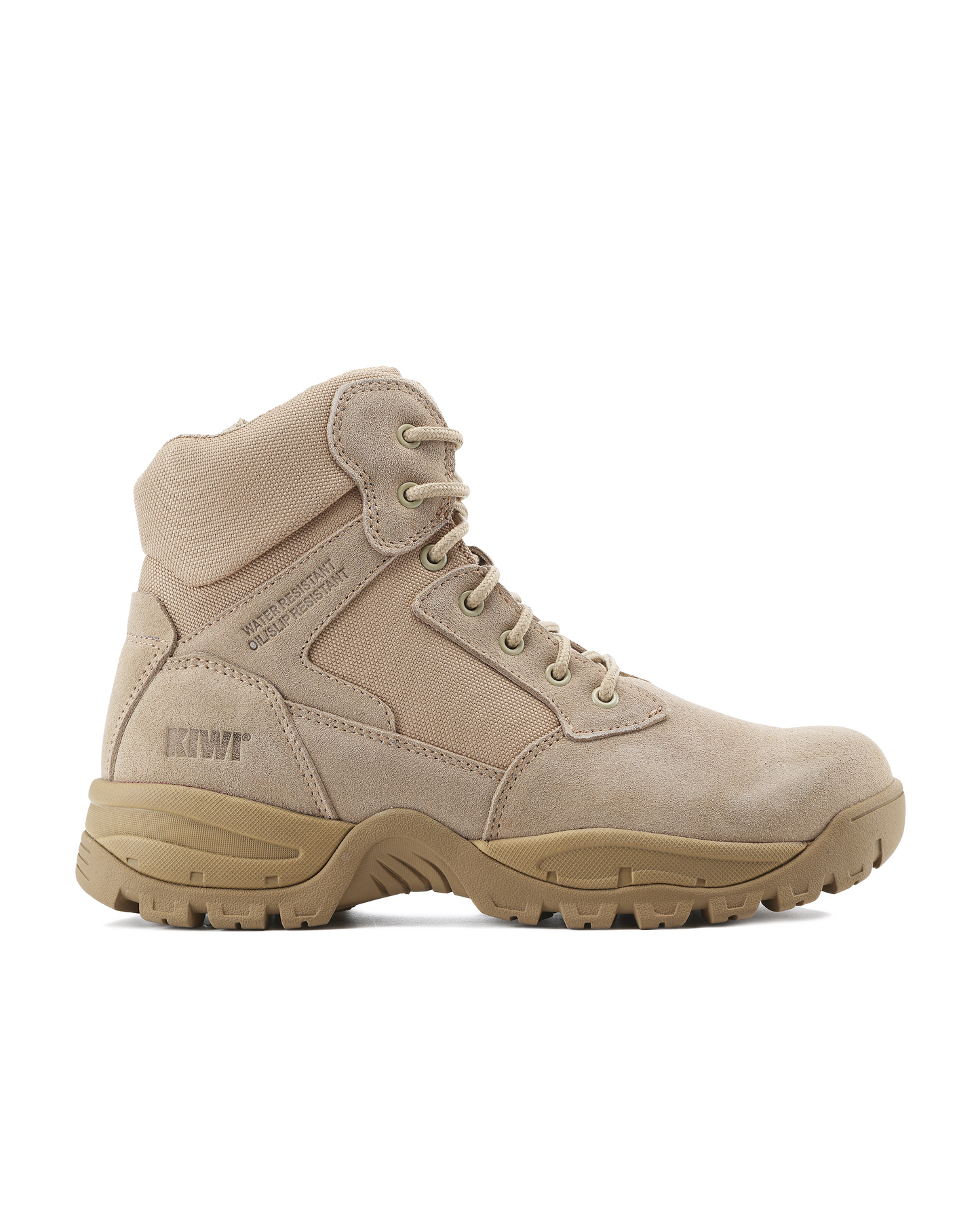 Kiwi Rugged Sand Suede Mid-Cut 6" Composite Toe Zipped Water Resistant Tactical Boots [R68000]