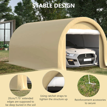 Outsunny 10x16 Carport with Heavy Duty Tent