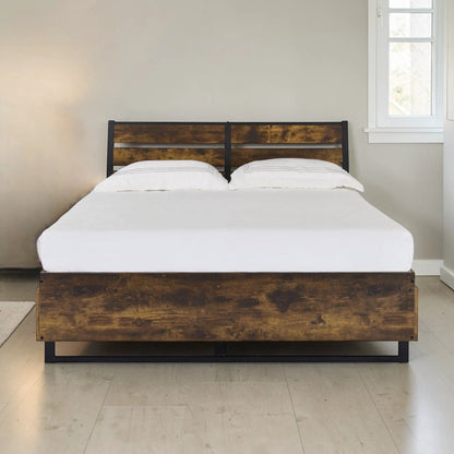 Juvanth Rustic Bed With Industrial Charm