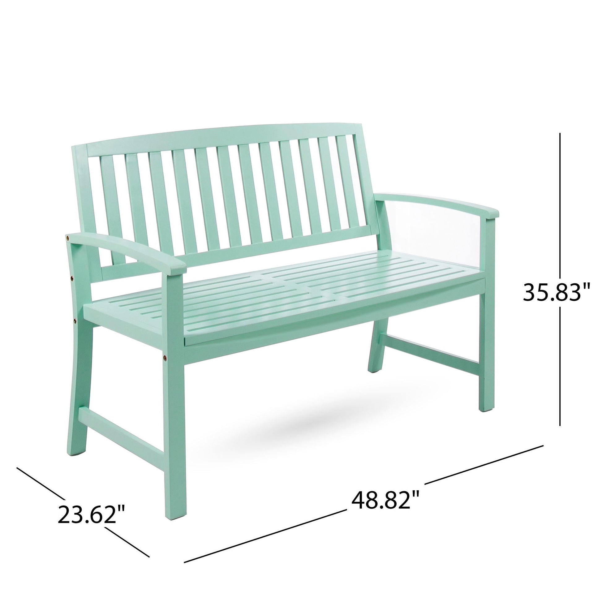 Farmhouse Loja Bench Indoor / Outdoor mint green wooden bench by HouseOfZazla on Tampa Home & Garden Store