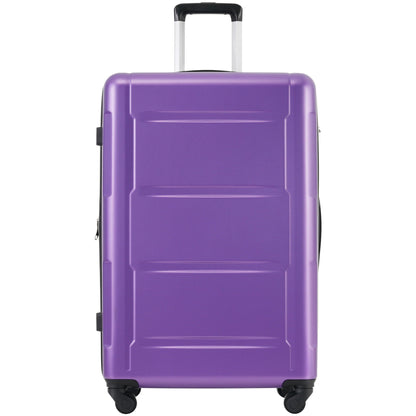 Purple ABS hard-shell luggage suitcase with spinner wheels and retractable handle on Tampa Home & Garden Store