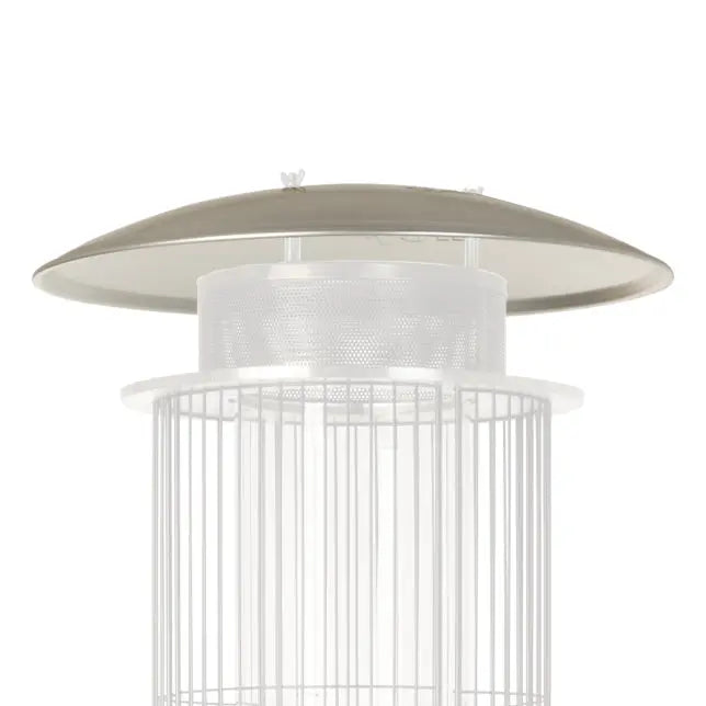 Spiral Heater One-Piece Reflector, silver dome, white cage, Fire Sense/Balkene Home on Tampa Home & Garden Store