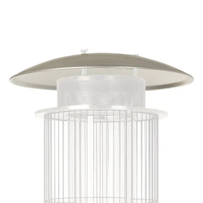 Spiral Heater One-Piece Reflector, silver dome, white cage, Fire Sense/Balkene Home on Tampa Home & Garden Store