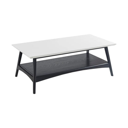 Modern Table With Extra Storage coffee table white top black shelf by Unique Piece Furniture on Tampa Home & Garden Store