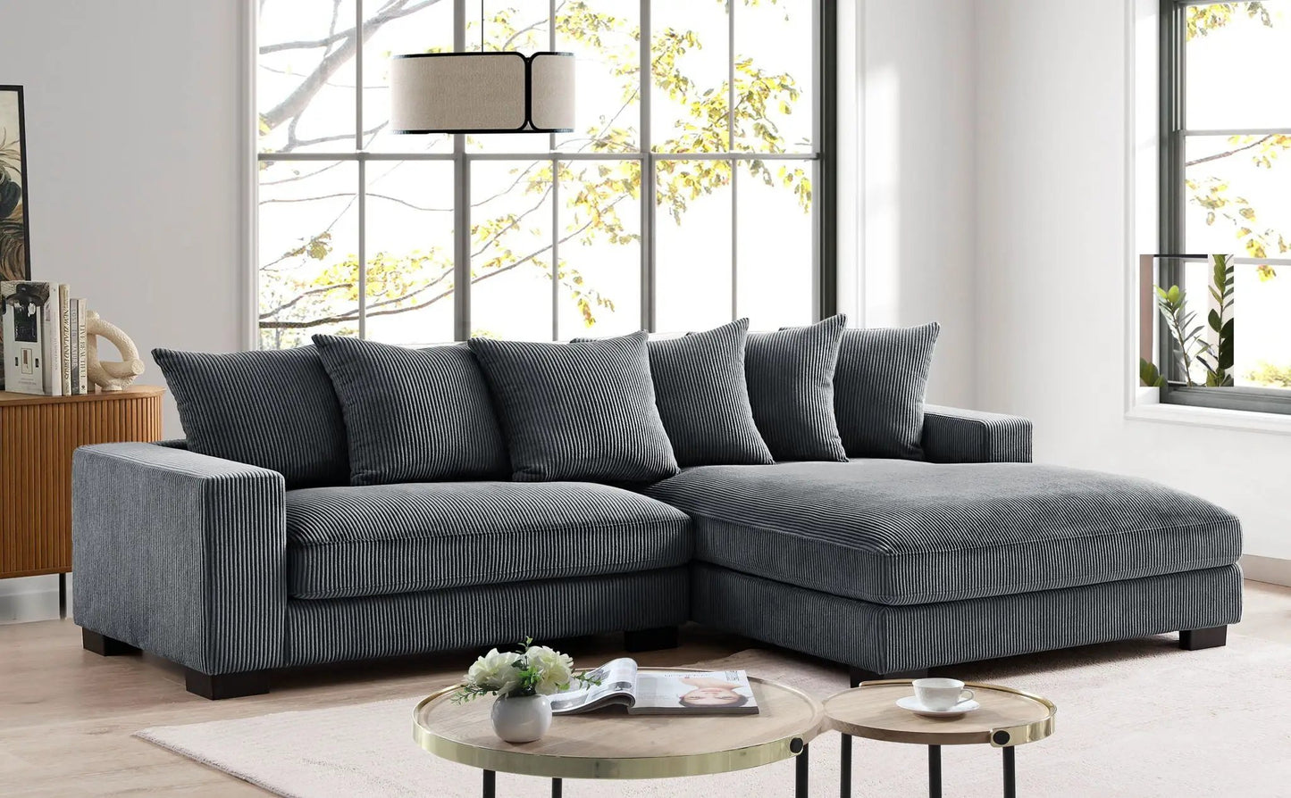 Luxe Oversized 2 Piece Sectional Sofa for Living
