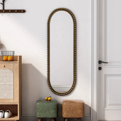 Oval Retro Mirror for Living Room Wall Hanging
