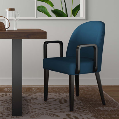 Modern Upholstered Beech And Wooden Armchair