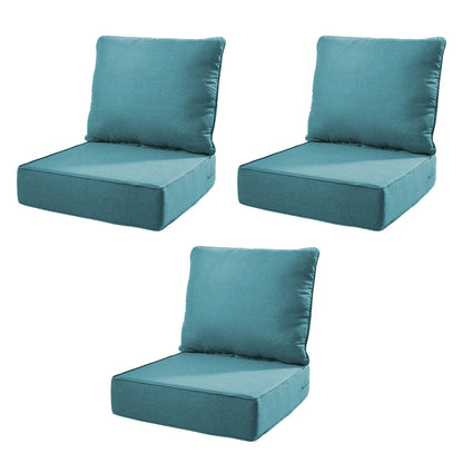 Waterproof Outdoor Chair Cushion Set and Bolster