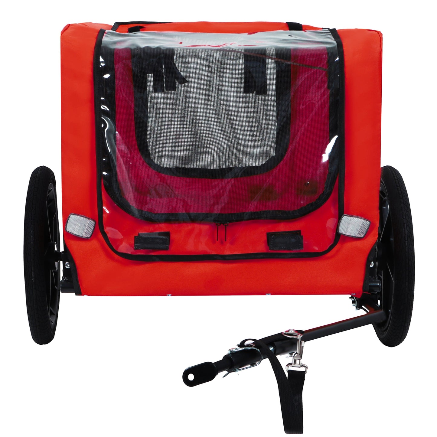 Pet Trailer by HouseOfZazla red fabric with mesh window for small to medium dogs on Tampa Home & Garden Store