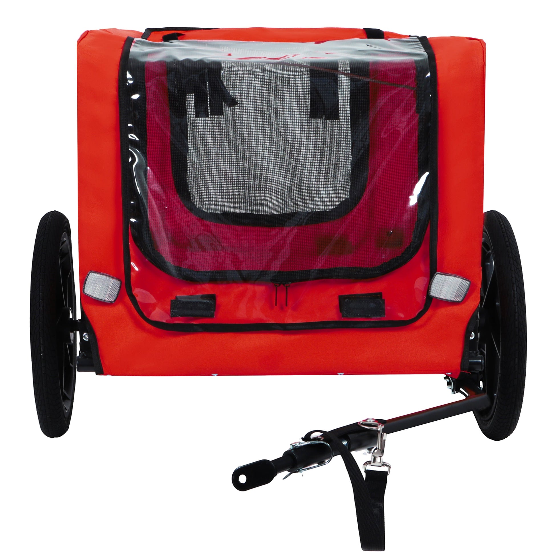 Pet Trailer by HouseOfZazla red fabric with mesh window for small to medium dogs on Tampa Home & Garden Store