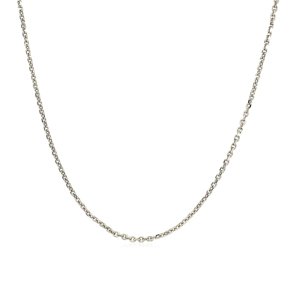 14k white gold adjustable cable chain necklace 0.9mm by Bids.com on Tampa Home & Garden Store