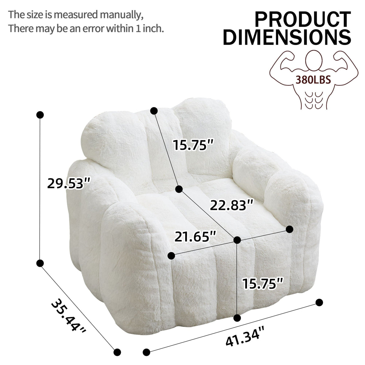 Lotus Style Bean Bag and Large Ergonomic Base