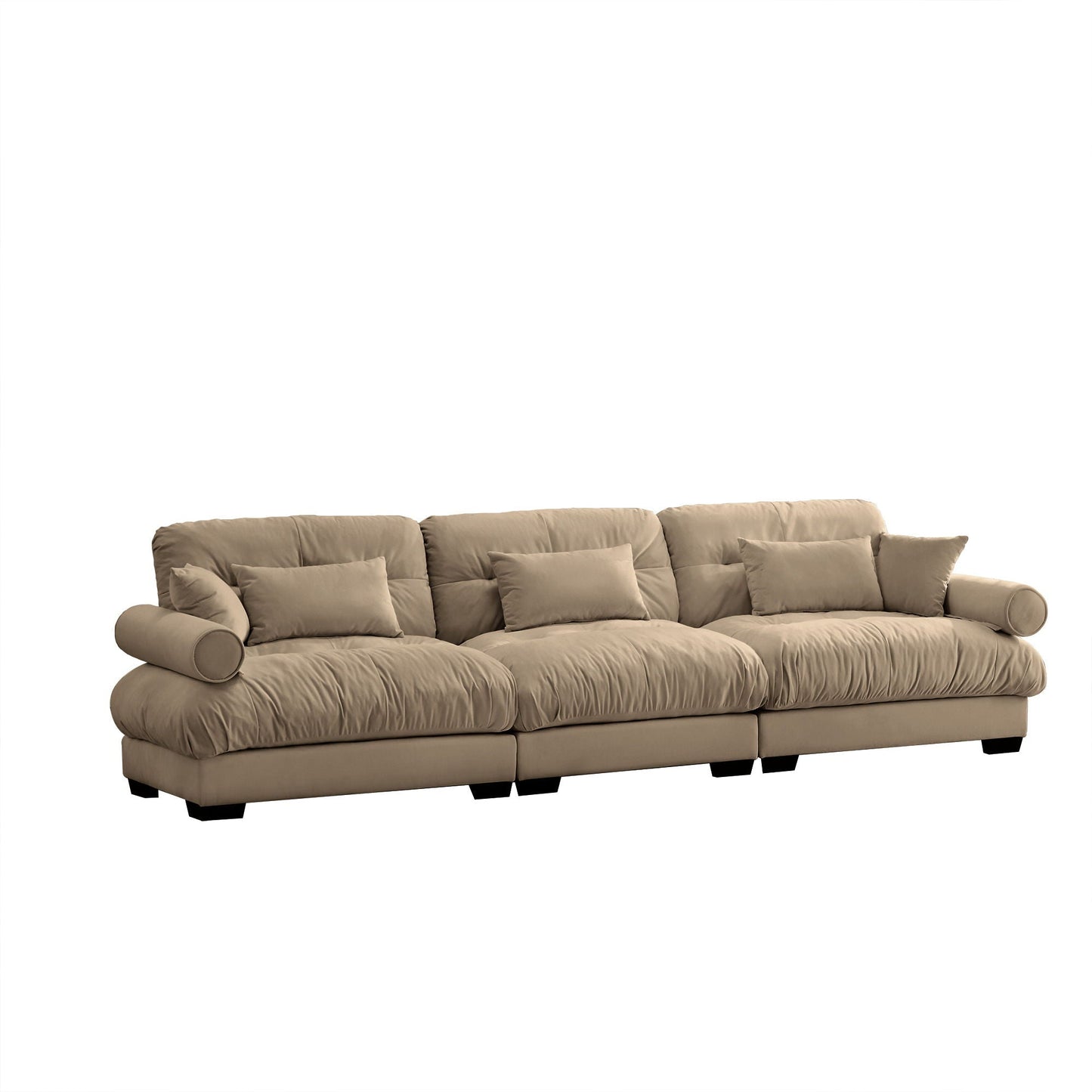 Large Modern Sofa With Cloud Comfort And Pillows