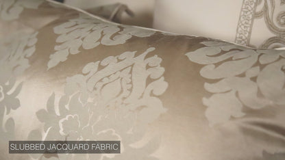 Hillcrest Ivory Damask and Jacquard Comforter Set