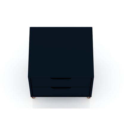 2 Drawer Nightstand navy blue with durable splayed legs by HouseOfZazla on Tampa Home & Garden Store