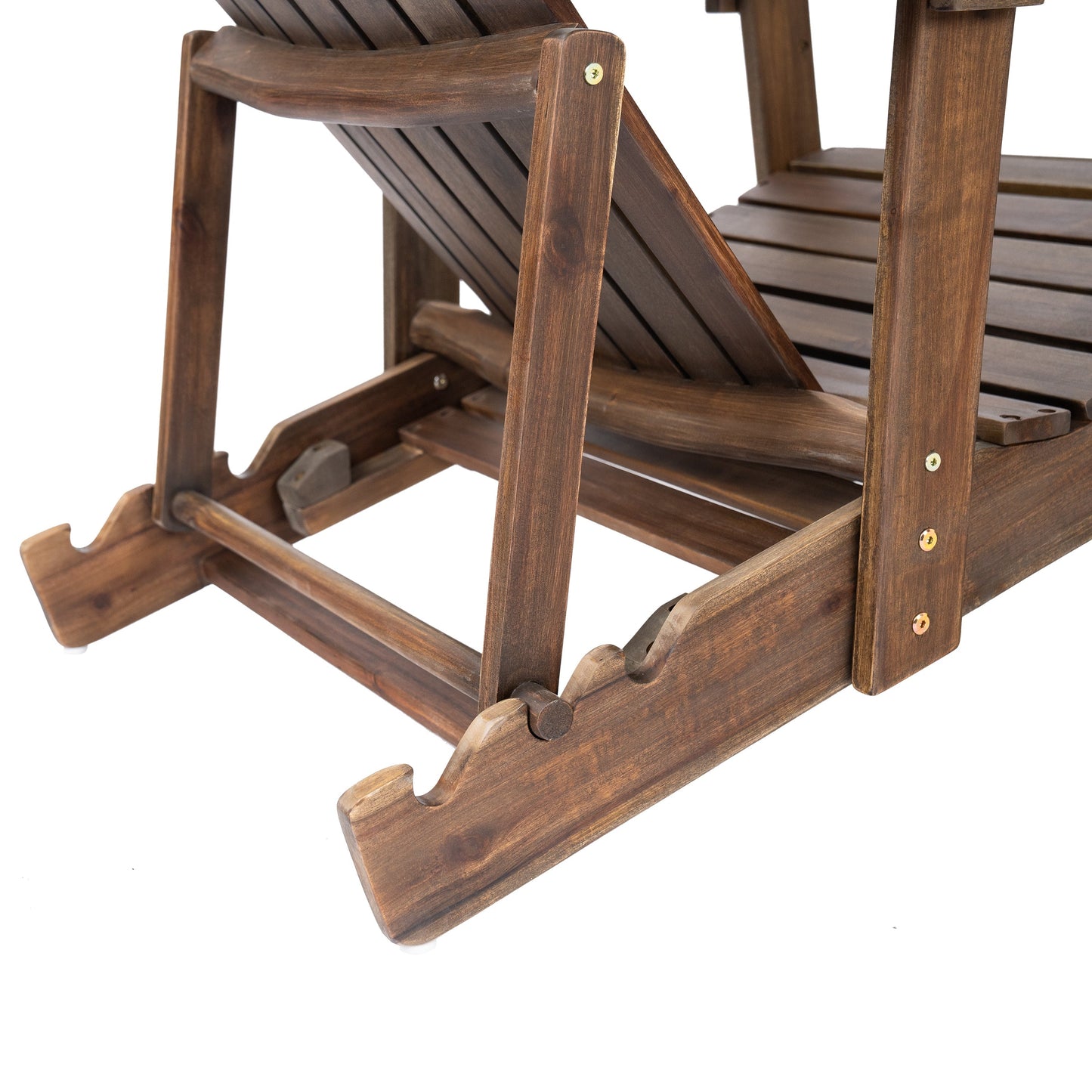 Malibu Adirondack Chair outdoor wooden brown with slatted back and wide armrests HouseOfZazla on Tampa Home & Garden Store