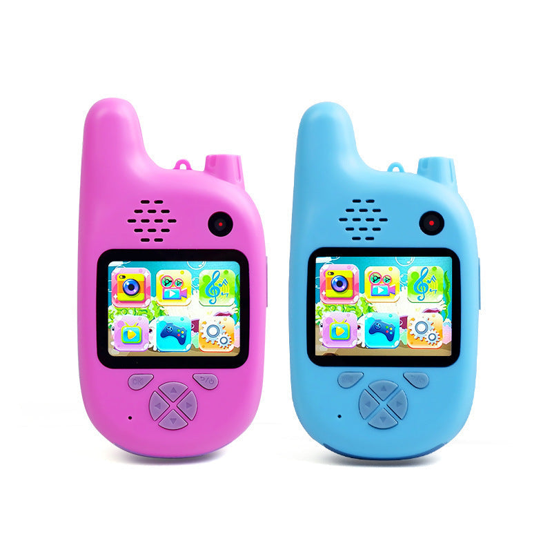 Walkie-Talkie Kids Camera Toys pink and blue pair mini HD cartoon handheld cameras on Tampa Home & Garden Store