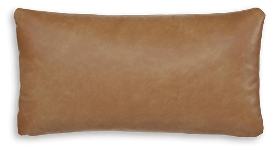 Danvale Pillow tan leather-look throw pillow by Unique Piece Furniture on Tampa Home & Garden Store