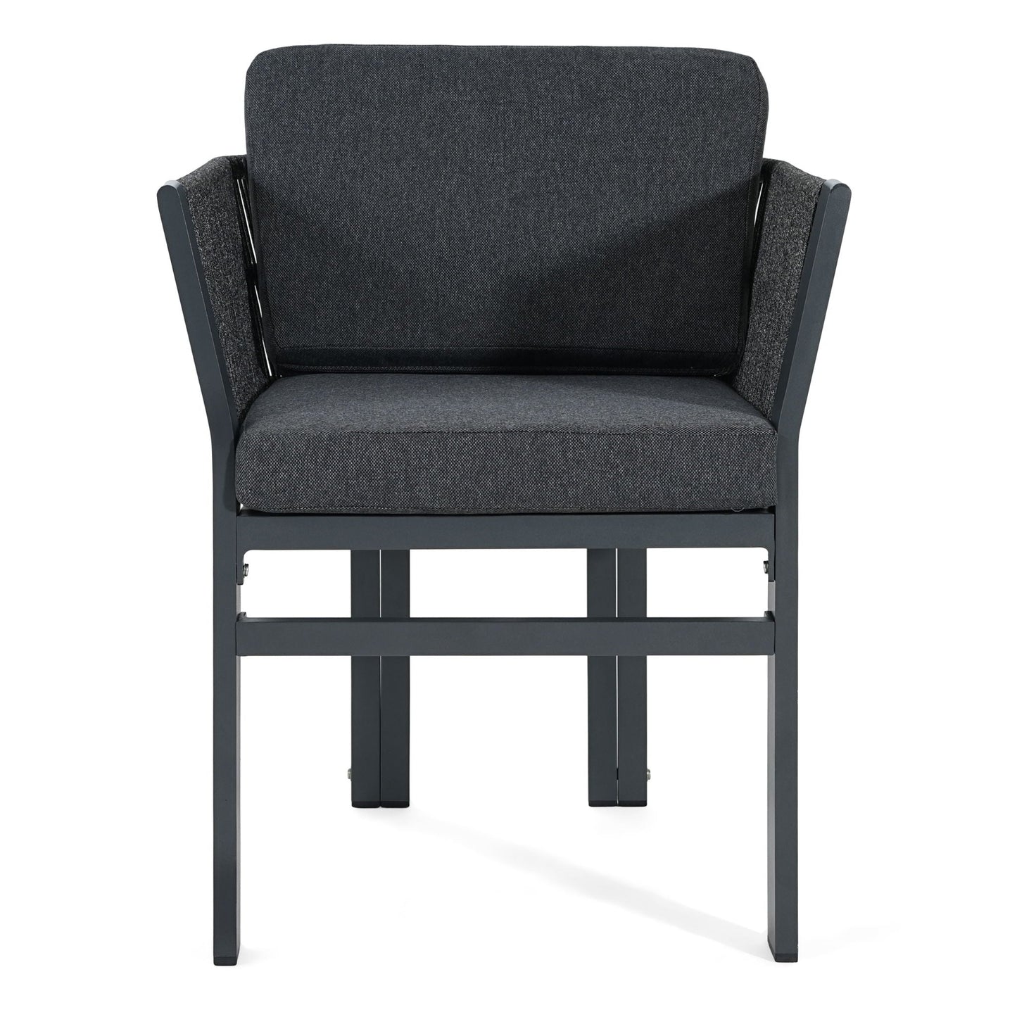Durable Aluminum Outdoor Dining Chairs Set of Two
